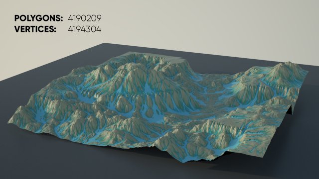Stylized Terrain Modello 3D .c4d .max .obj .3ds .fbx .stl .blend
