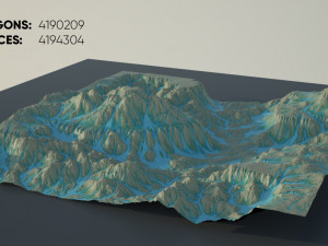 Stylized Terrain 3D Model