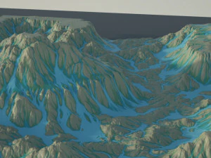 Stylized Terrain 3D Model
