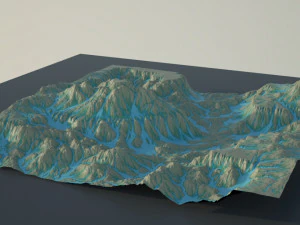 Stylized Terrain 3D Model