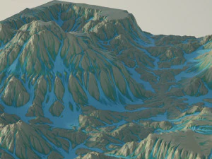 Stylized Terrain 3D Model