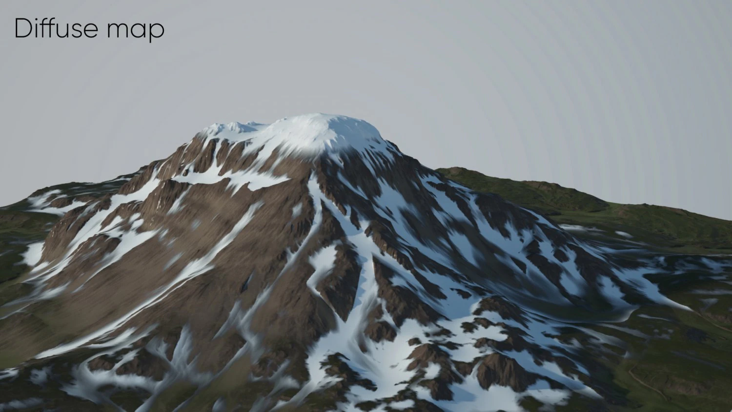 Montanha Coberta de Neve Modelo 3D .c4d .max .obj .3ds .fbx .stl .blend 