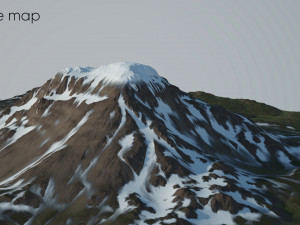 Snow Covered Mountain 3D Model