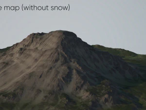 Montanha Coberta de Neve Modelo 3D