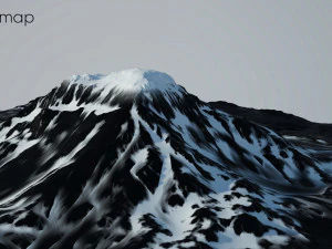 Montanha Coberta de Neve Modelo 3D