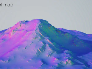 Montanha Coberta de Neve Modelo 3D