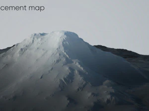 Montanha Coberta de Neve Modelo 3D