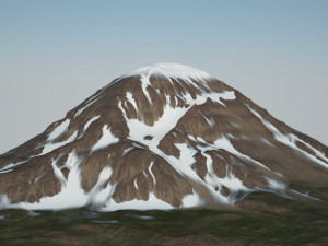 Snow Covered Mountain Model 3D