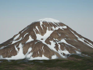 Montanha Coberta de Neve Modelo 3D