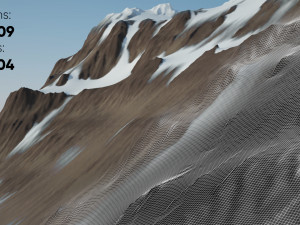 Snow Covered Mountain Model 3D