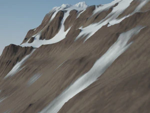 Montanha Coberta de Neve Modelo 3D