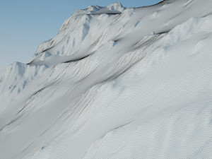 Snow Covered Mountain Model 3D