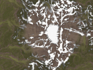 Snow Covered Mountain Model 3D