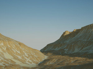 Desert Rocky Mountain 3D Model