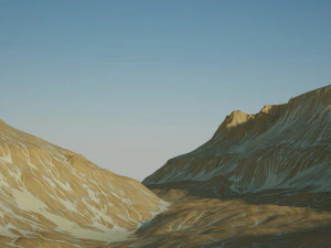 Пустыня Скалистая гора 3D Модель