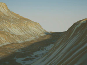 Desert Rocky Mountain 3D Model