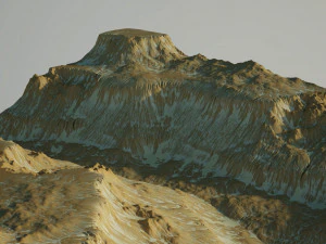 Desert Rocky Mountain 3D Model