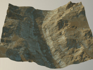 Desert Rocky Mountain 3D Модель