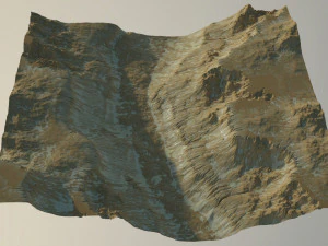 Desert Rocky Mountain 3D Model