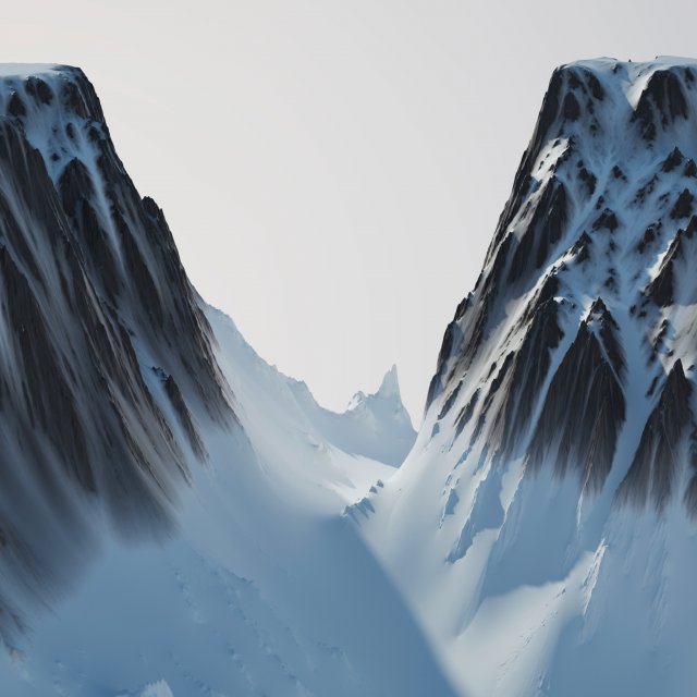 Snow Covered Mountain Modèle 3D .c4d .max .obj .3ds .fbx .stl .blend 