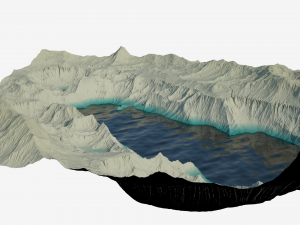 Rocky hills and valleys Modelo 3D