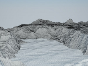 Rocky hills and valleys Modelo 3D