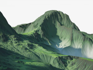 Highly detailed terrain 3D Model