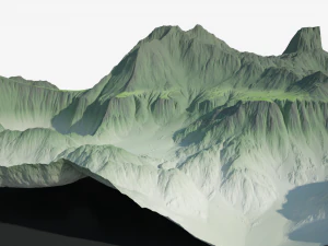 Highly detailed terrain 3D Model