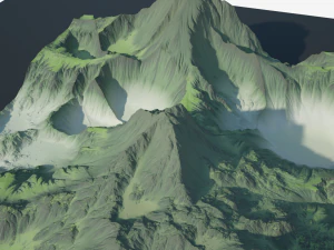 Highly detailed terrain 3D Model
