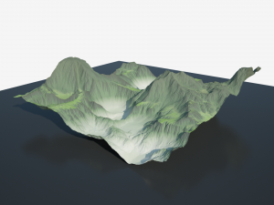 Highly detailed terrain Modèle 3D