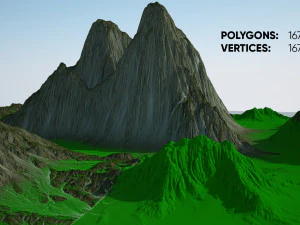 Dağ Arazisi 3D Model