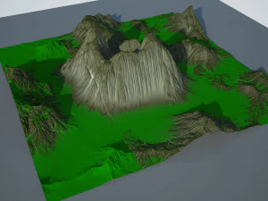 Terreno montanhoso Modelo 3D