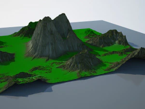 Terreno montanhoso Modelo 3D
