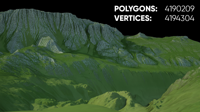 Landscape with Ravine Modello 3D .c4d .max .obj .3ds .fbx .stl .blend 