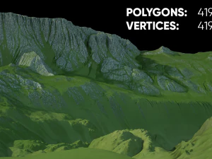 Пейзаж с оврагом 3D Модель
