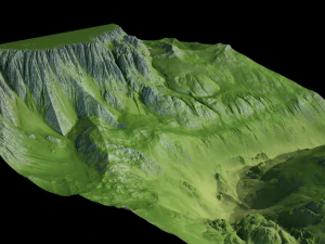 Landscape with Ravine 3D Model