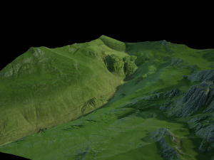 Landscape with Ravine 3D Model