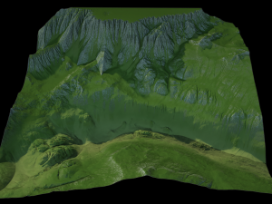 Landscape with Ravine Modello 3D