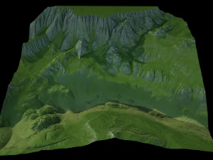 Landscape with Ravine 3D Model