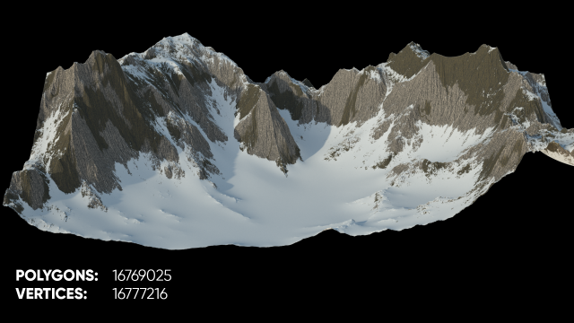 Snowy Mountain 3D 模型 .c4d .max .obj .3ds .fbx .stl .blend 