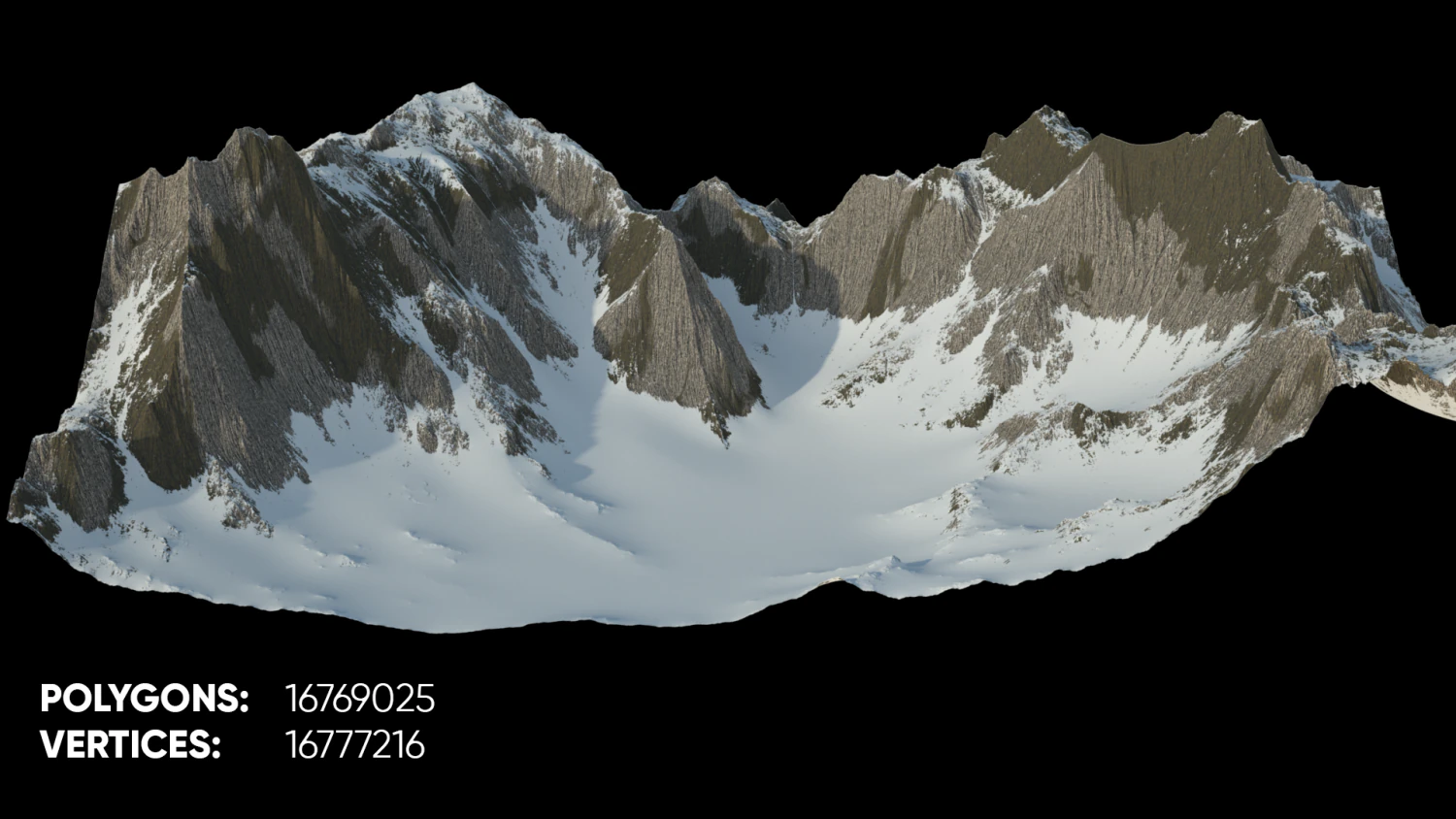 Montanha Nevada Modelo 3D .c4d .max .obj .3ds .fbx .stl .blend