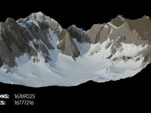 Snowy Mountain 3D Model