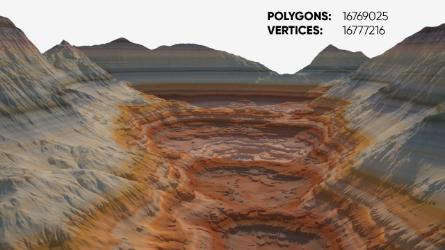 Highly detailed sci-fi rocky desert 3D Model .c4d .max .obj .3ds .fbx .stl .blend 