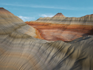 Highly detailed sci-fi rocky desert 3D Model