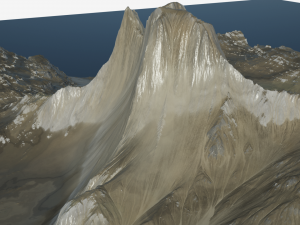 Highly detailed rocky mountain and valley 3D 模型