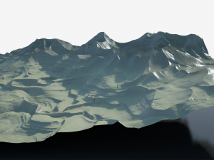 Abstract desert terrain with sand texture 3D Модель