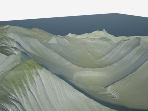 Abstract desert terrain with sand texture 3D Модель