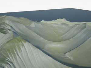 Terreno deserto abstrato com textura de areia Modelo 3D
