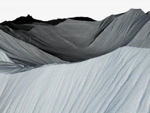 Terreno deserto abstrato com textura de areia Modelo 3D