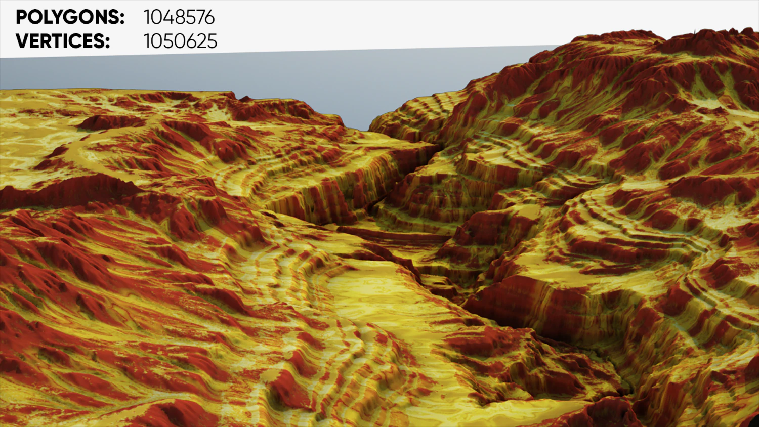 Terreno montano e canyon dei cartoni animati Modello 3D .c4d .max .obj .3ds .fbx .stl .blend 